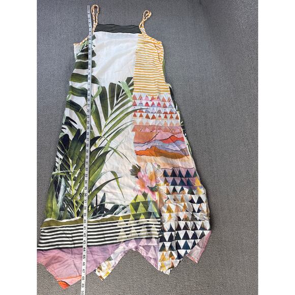 Prana Selene Tropical Floral Print Max Tank Dress Vacation Beach Resort Medium - Picture 6 of 10